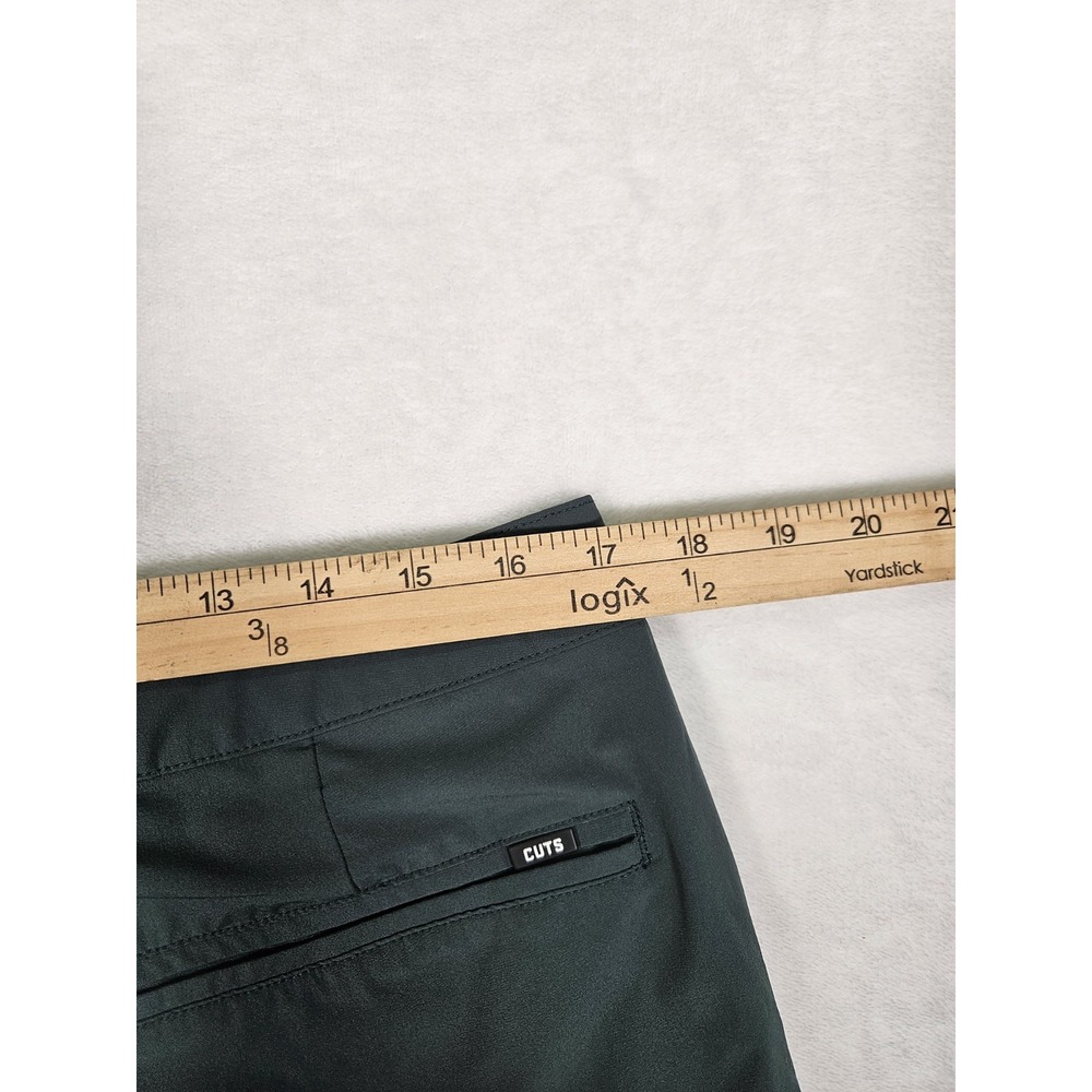 Cuts Shorts Mens‎ 34 Green AO Hybrid Quick Dry Slim Fit Chino Pockets - Picture 7 of 10